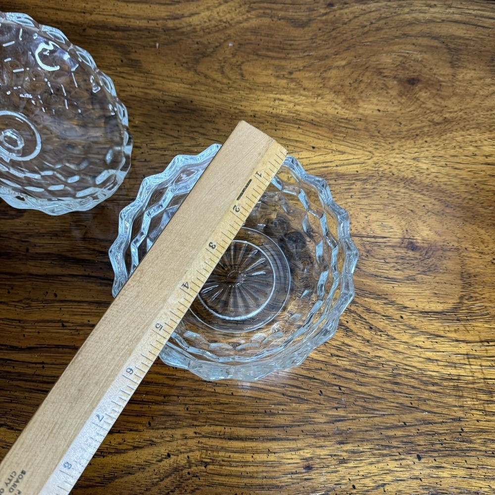 Vintage Indiana Whitehall Clear Glass  Candy Dish‎  Cubist Bowl Jar w/ Lid - Picture 8 of 12